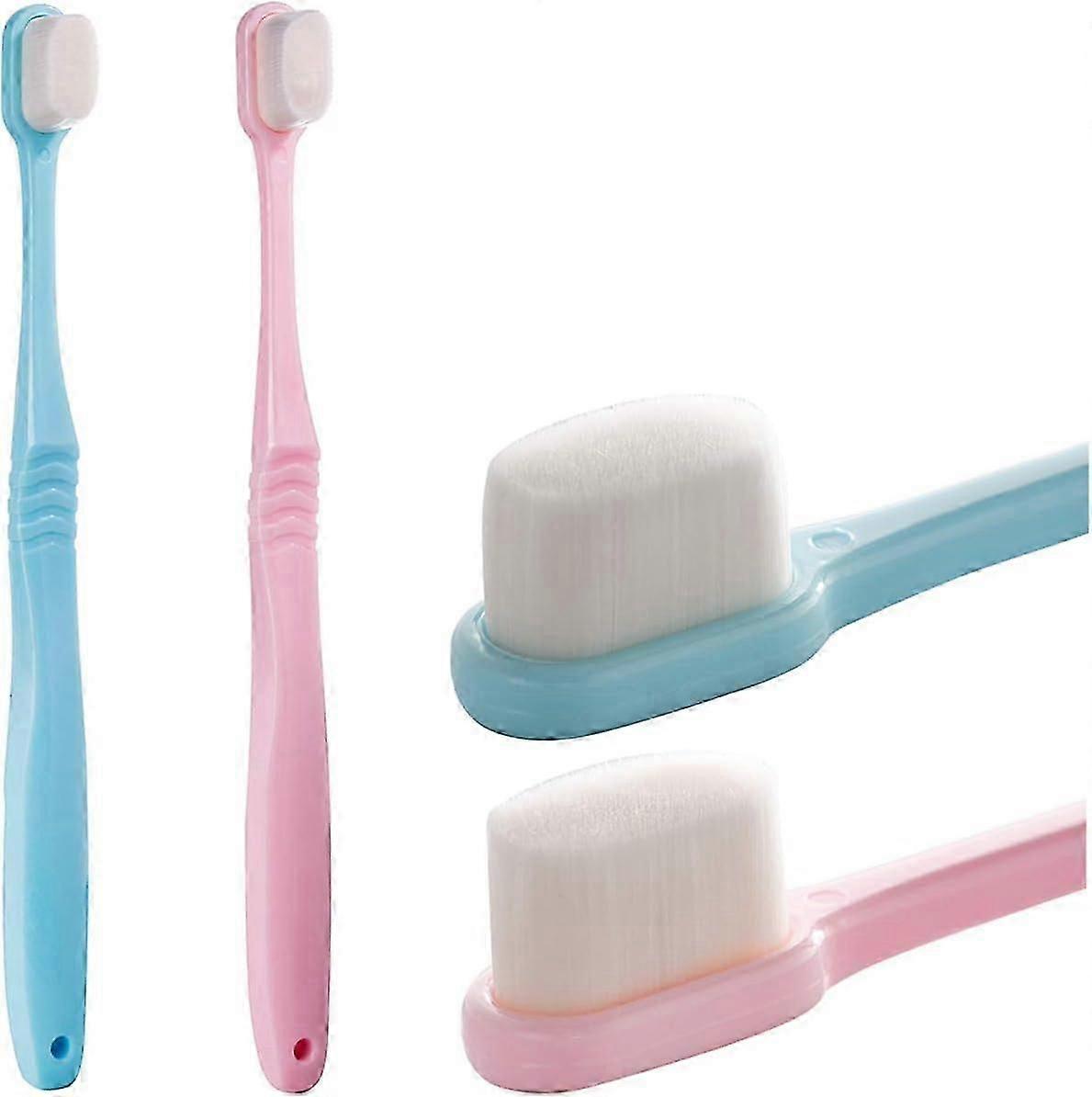 Extra Soft Toothbrush For Sensitive Gums, Micro-Nano Manual Toothbrush with 20000 Soft Floss Bristle for G