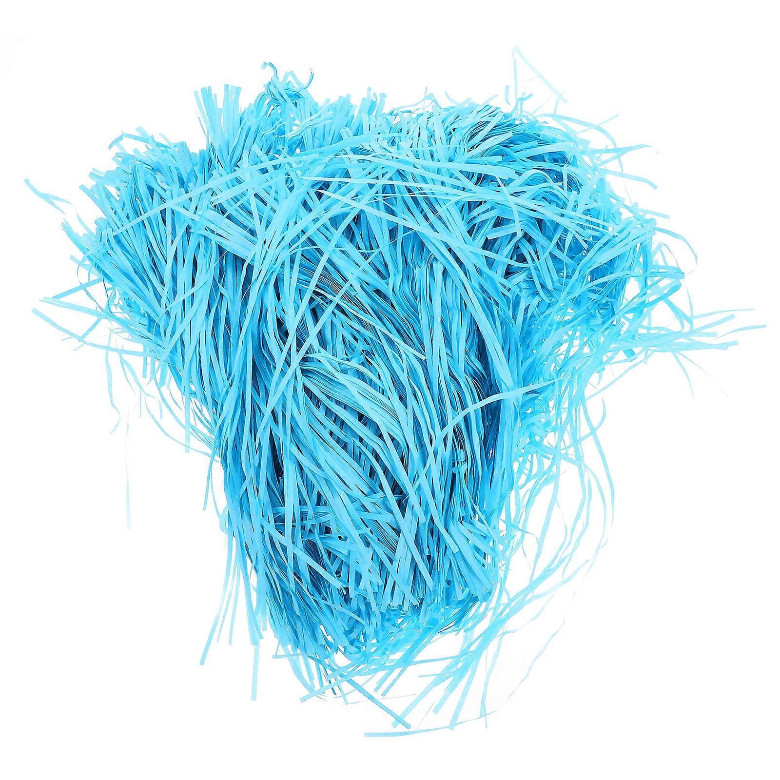 Blue Shredded Paper Filler for Packing Boxes, Raffle Baskets, Gift Wrapping, and Craft Projects – Decorative & Easy to Use Packing Accessory