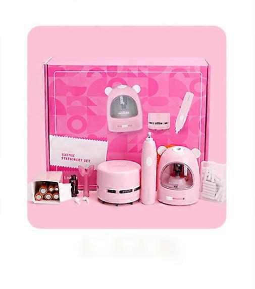 Electric writing set in three parts (red)