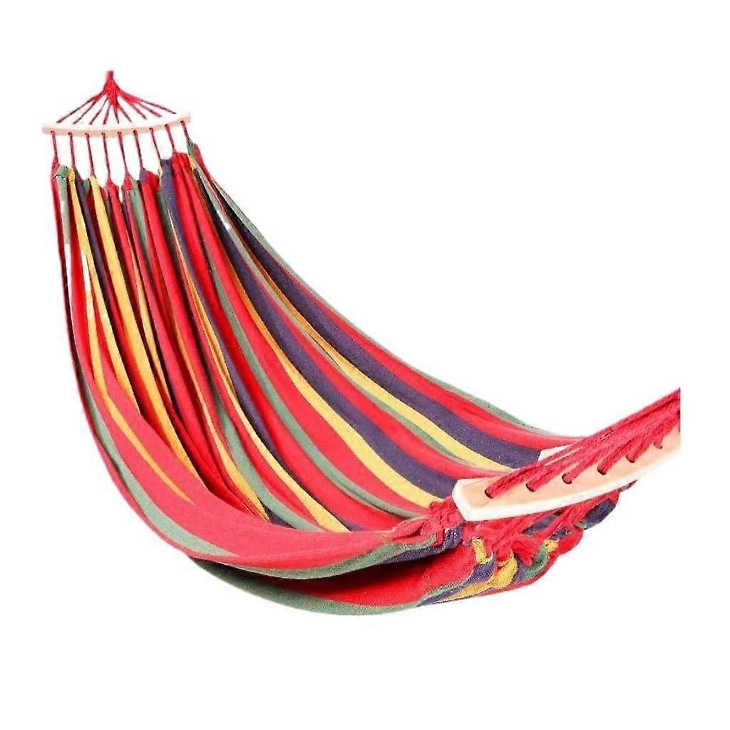 Hammock for Adults, Outdoor Swing, AntiTip Over, Double Hanging Chair (Red, C)