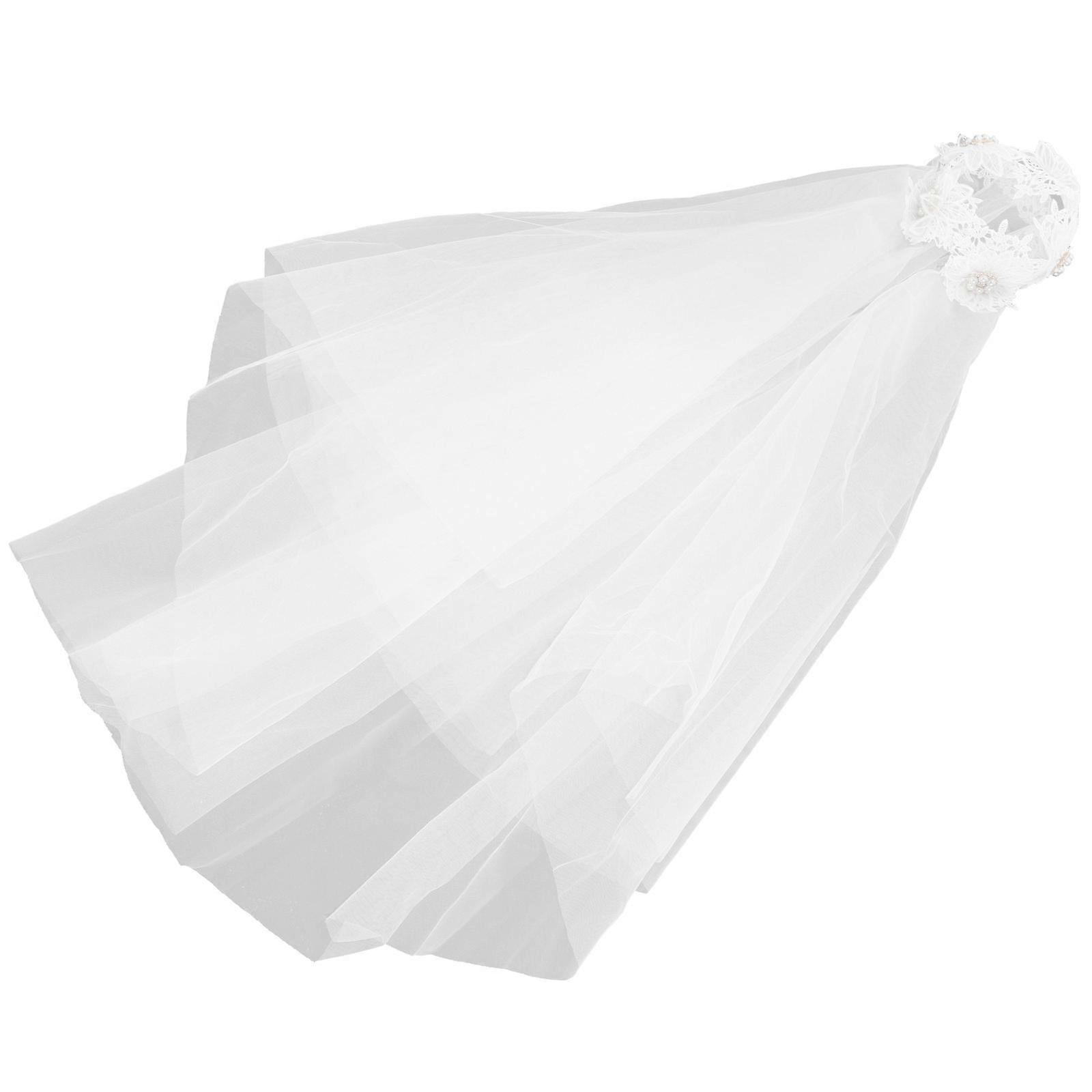 Elegant Bridal Pearl Headband Veil for Weddings, Parties & Special Occasions – Long Tulle Veil Accessory with Durable Material and Charming Design