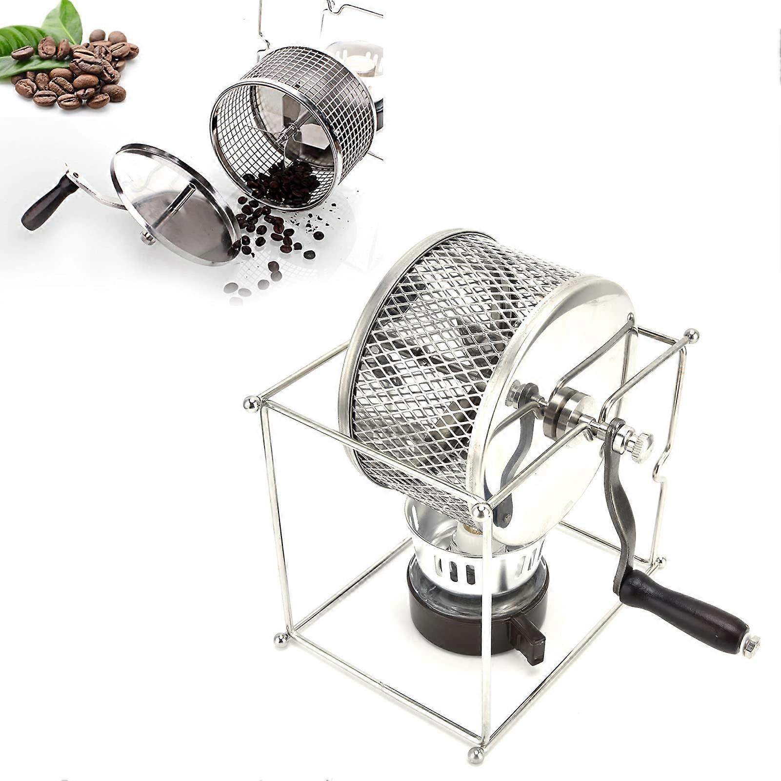 Manual Coffee Bean Roasting Machine, Temperature Controllable Stainless Steel Coffee Maker, Nut Roasting Tools for Household