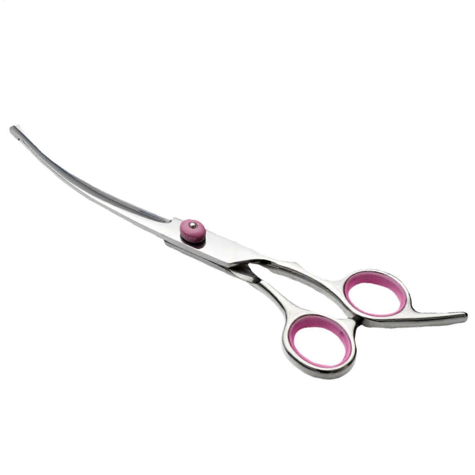 Pet Scissors for Grooming - Curved Dog Cutting Scissors with Round Tips, Professional Trimming Tool for Puppies and Small Dogs