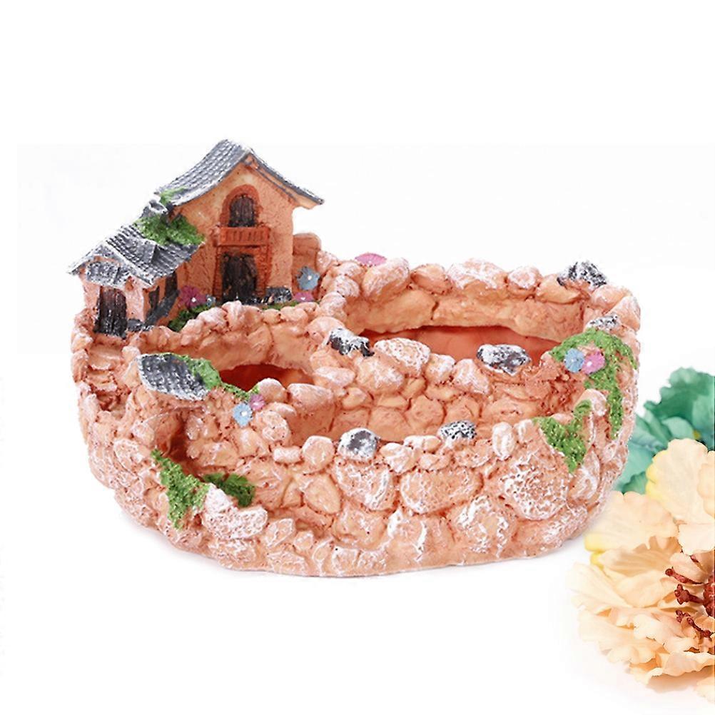 Indoor Planter Fairy Resin Planter Modern Style Garden Shape Home or Office Ornament Yellow 24 x 18 x 14.5 Cm Waterproof 1Pack
