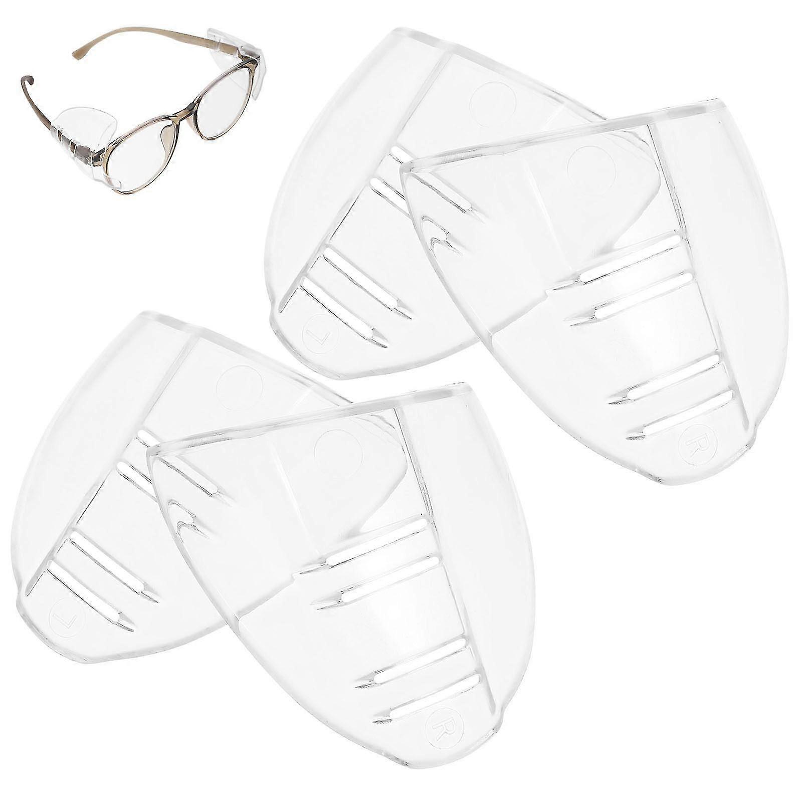 2 Pairs of Clear Eyeglasses Side Shields Protective Flexible Eyeglasses Side Shields