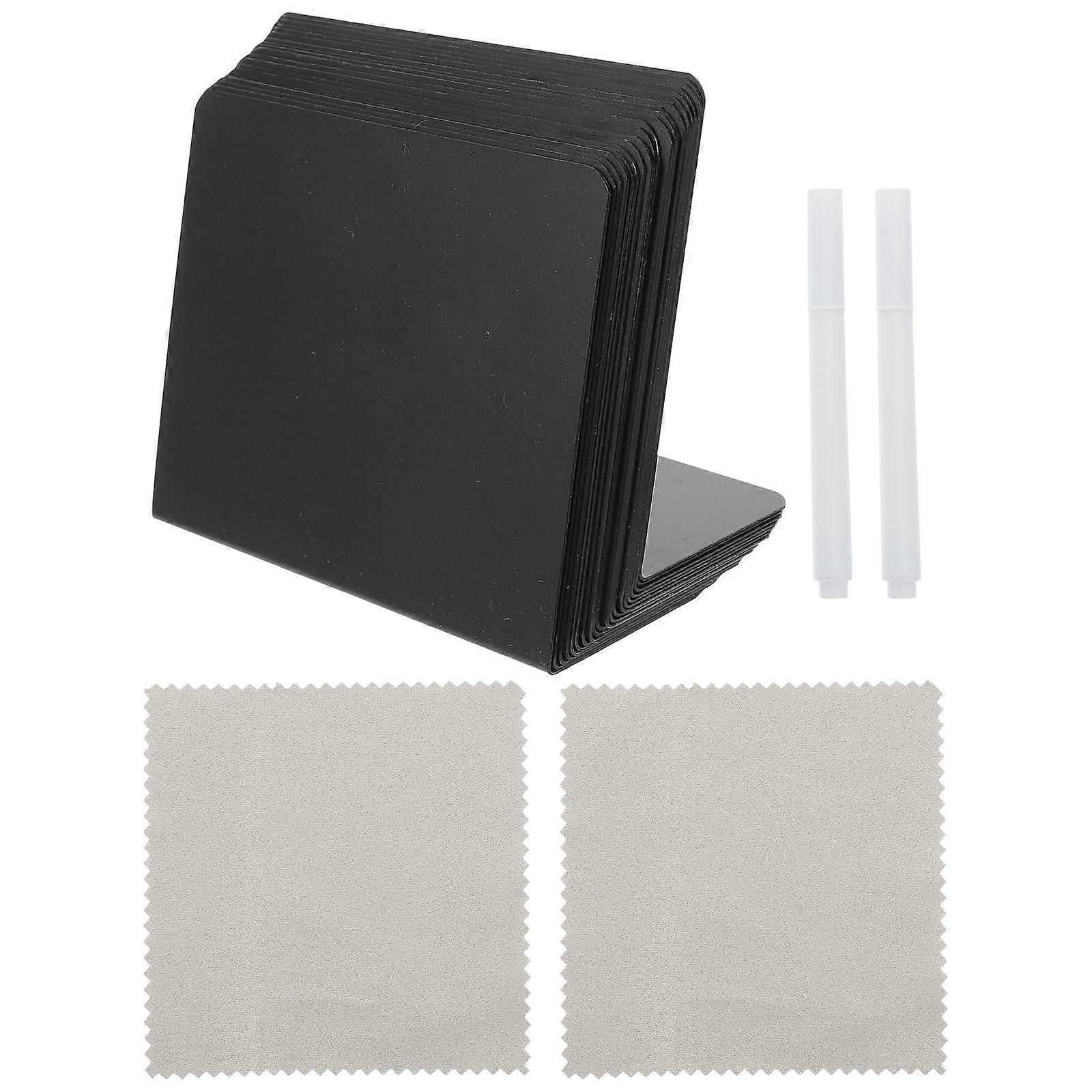 Mini Chalkboard Signs Set Birthday Party Tabletop Memo Board Simple Design Black 12.7X10cm Wipeable 1Set