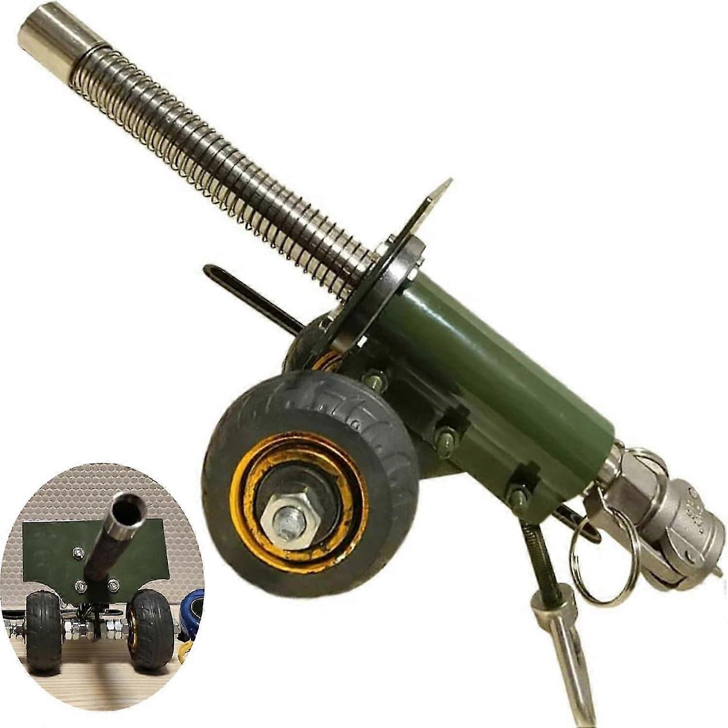 Firecracker Artillery Cannon, Stainless Steel Mini Cannon Model Firecracker Launcher Artillery Collection Gifts for Military Fans