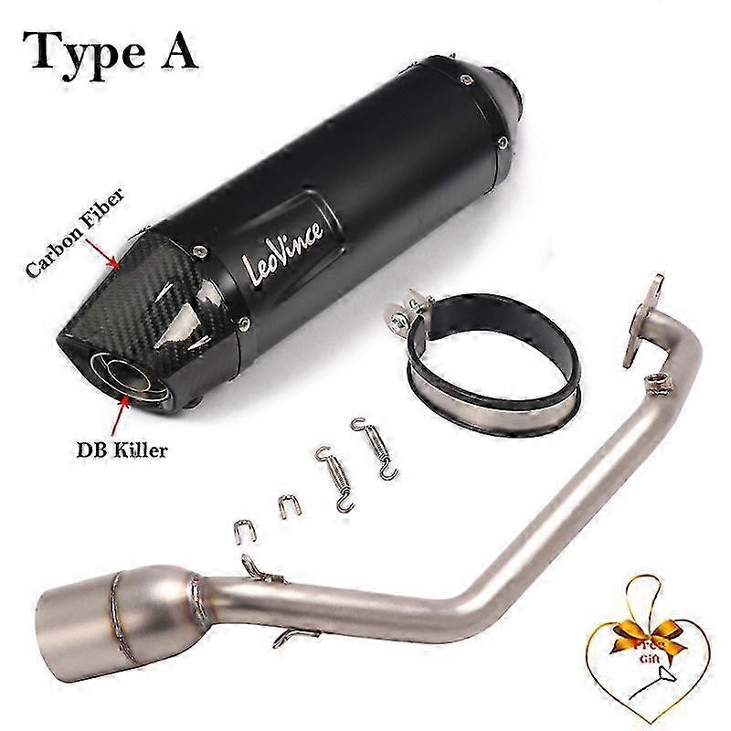 Complete Carbon Escape System for Motorcycles, DB Killer Silencer, Front Mid Link Pipe for Suitable for Honda PCX125, PCX150