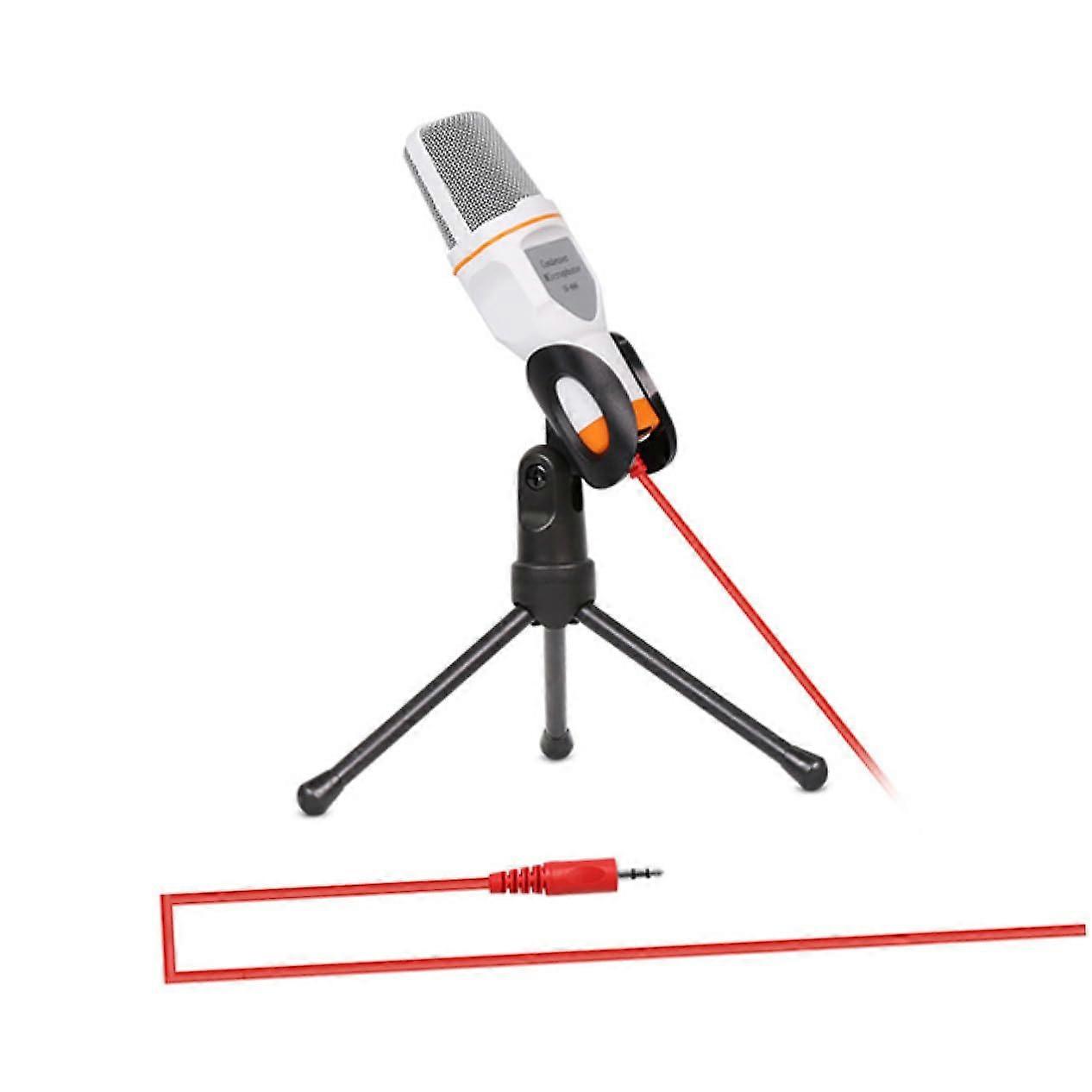 -666 Condenser Microphone for Podcasting - Clip-On Mic Compatible with Laptop, Adjustable, Lightweight, Professional Quality