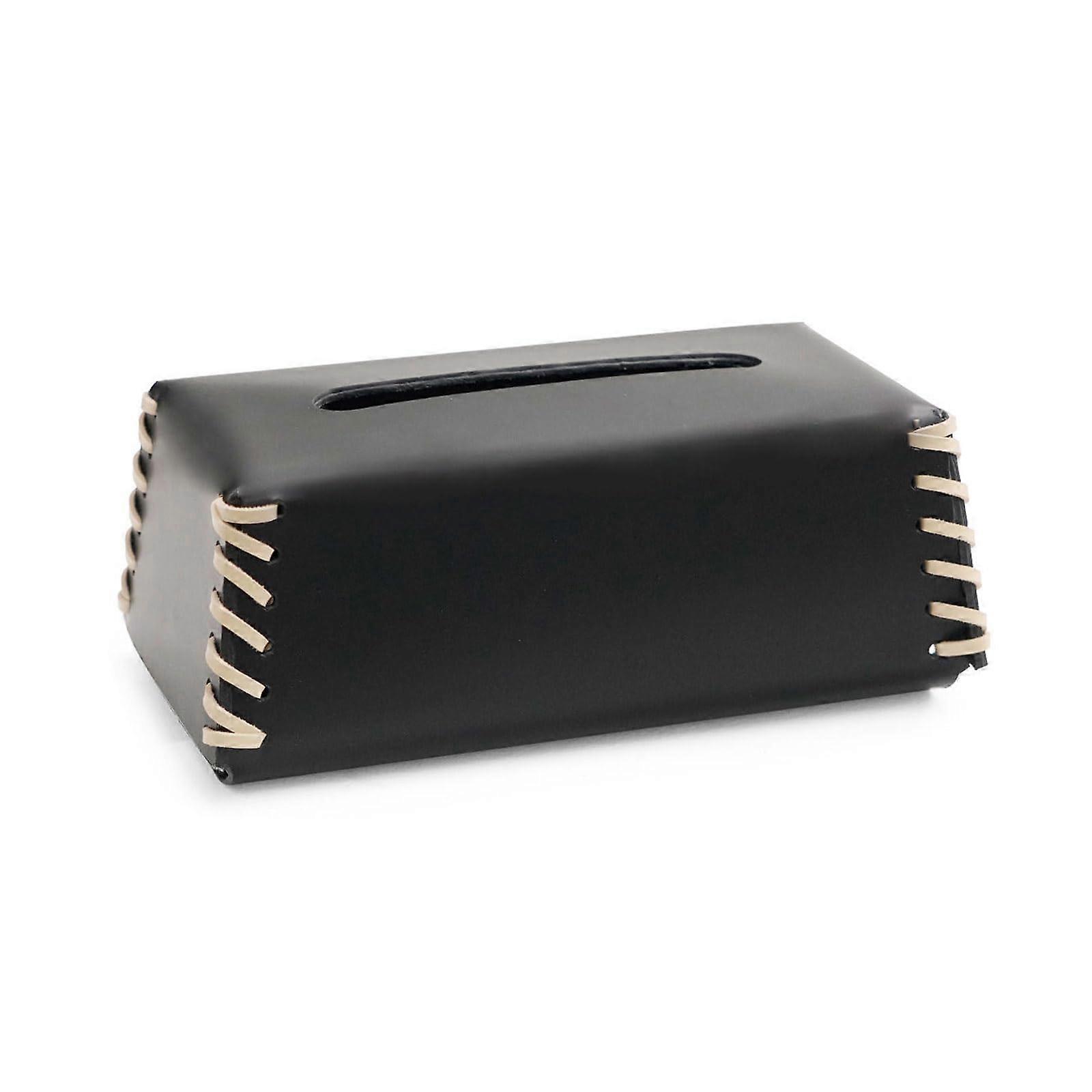 Stylish leather tissue box with easyaccess design for home and office use