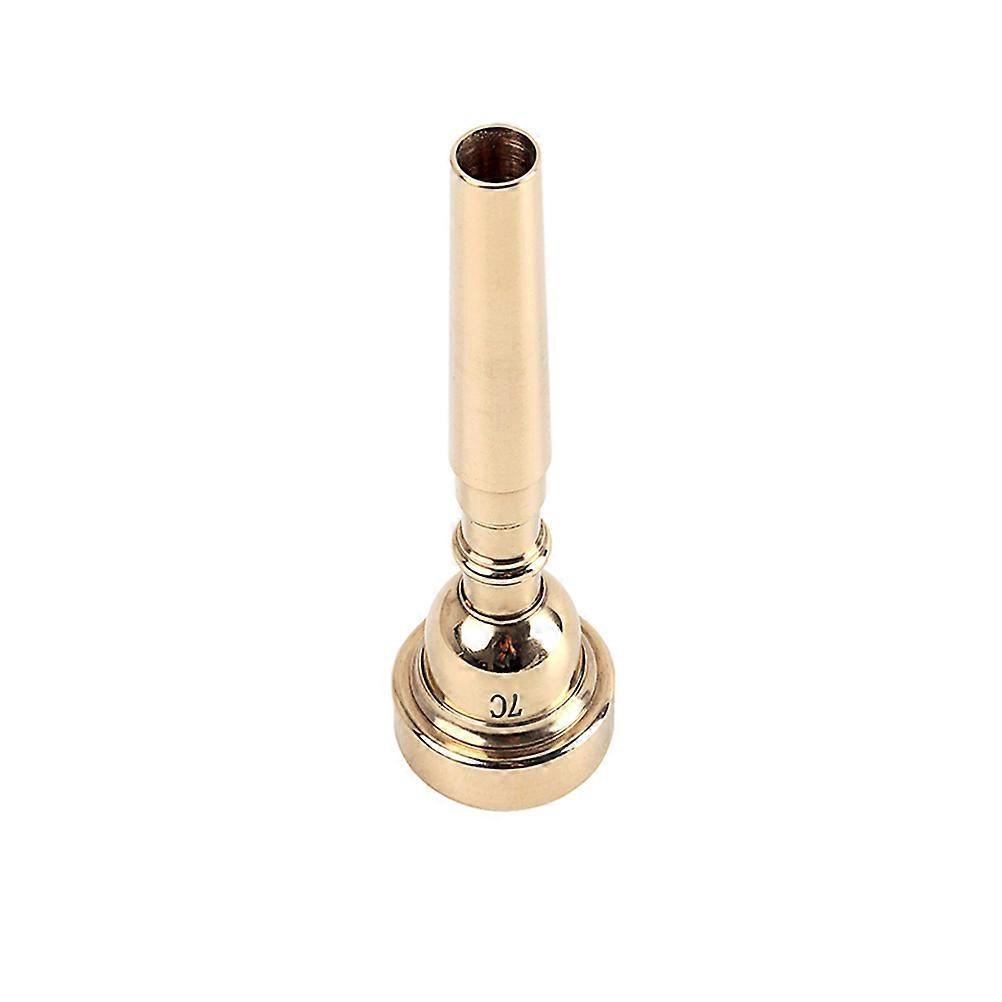 Cornet Mouthpiece Brass Trumpet Gold Plated Metal Shape C519 Smooth Tone Suitable for Performance 1Pcs