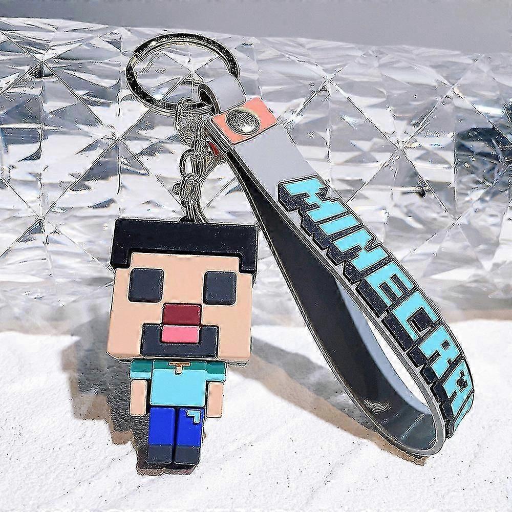 minecraft nøglering nøglering taske charme vedhænge nøglering nøglering strømpe fyldstof gave -nmaov