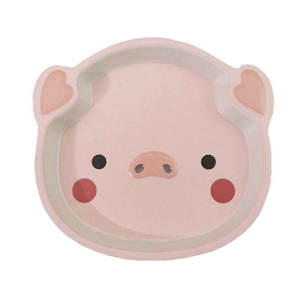 Durable Pink Resin Baby Dinner Plate for Storage with Compartment Design, Easy to Use and Portable, 10.5" Size