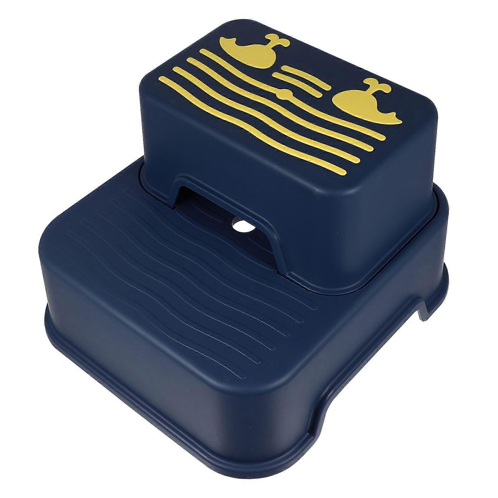 שרפרף מדרגות לילדים שרפרף מדרגות לחדר אמבטיה חדר שינה מטבח 34x31 ס"מ כחול נגד החלקה 1 חבילה