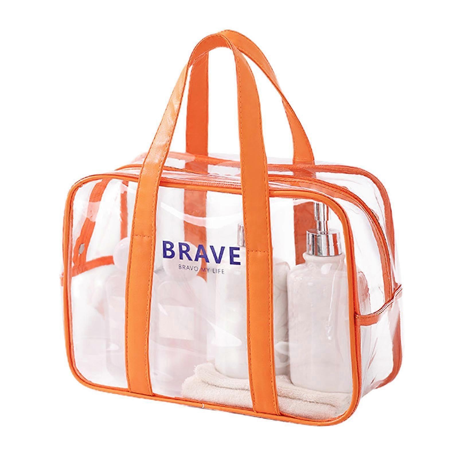 Clear Sports Bag, Large PVC Bag with Reinforced Straps and Zipper for Work and Sporting Events