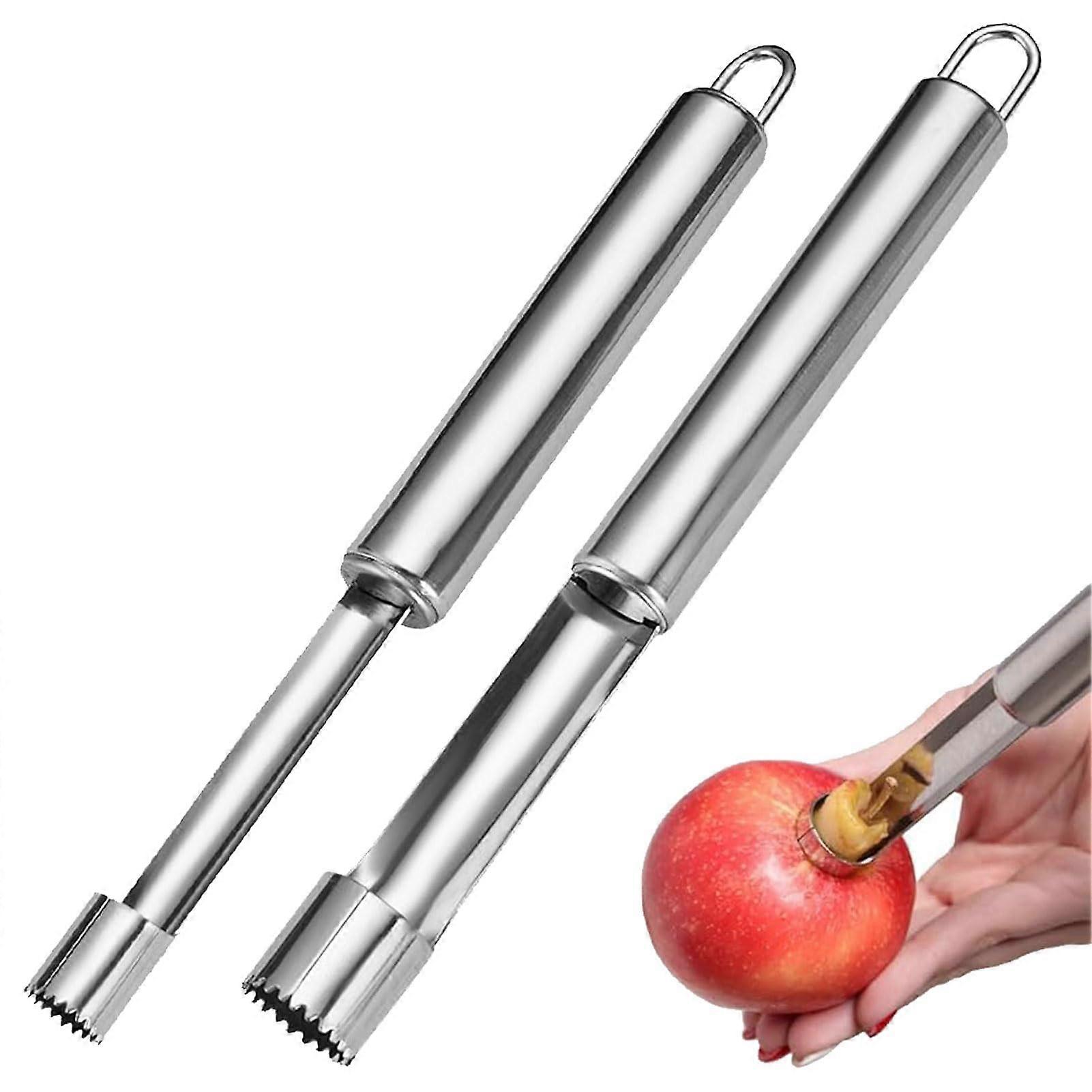 Apple Corer, Stainless Steel, Pack Of 2, With Hanging Eyelet, Easy To Use, Fruit Corer Tool, Fits Most Apples