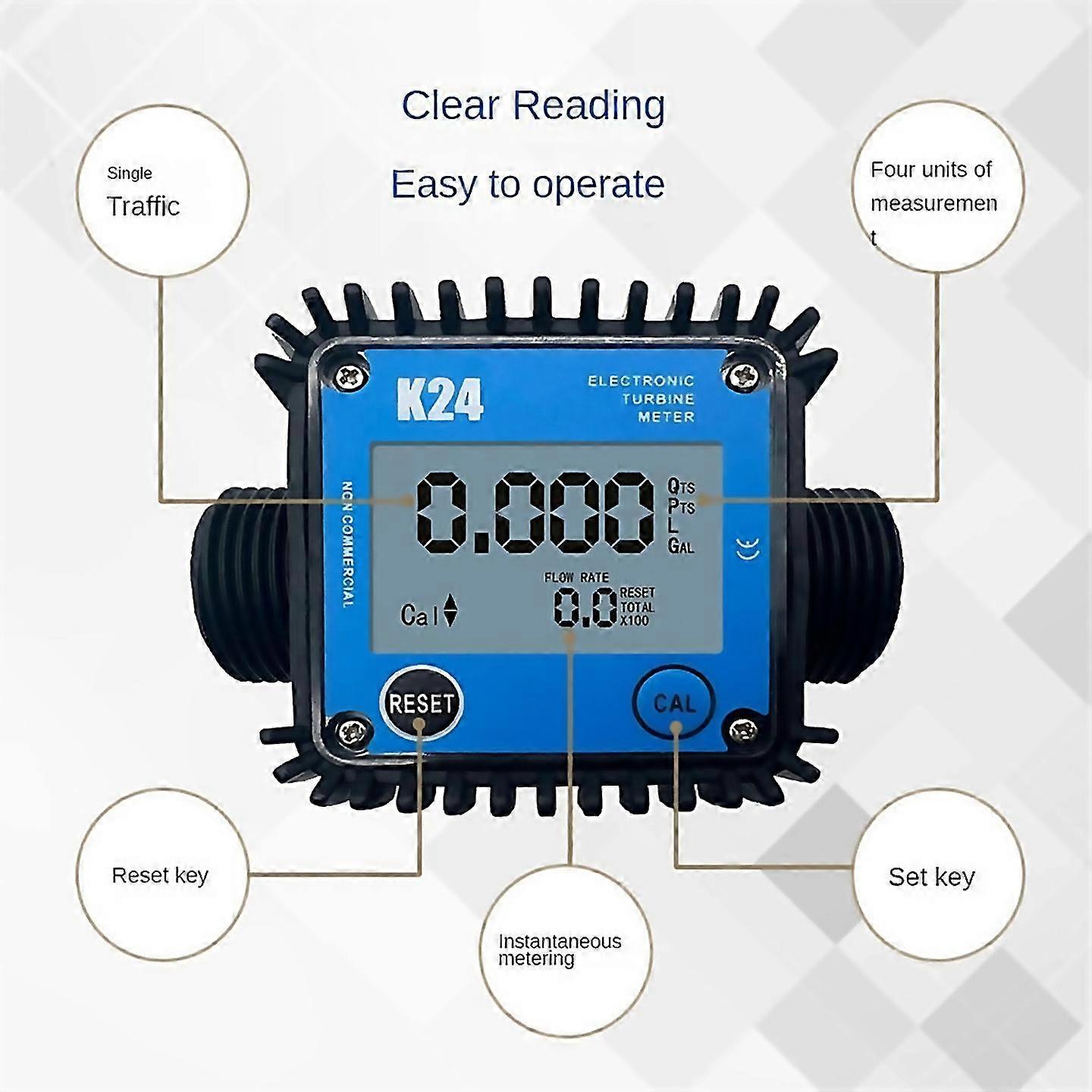 For Minor Flow Digital Display Meter Gear Flow Meter 1-15l/min