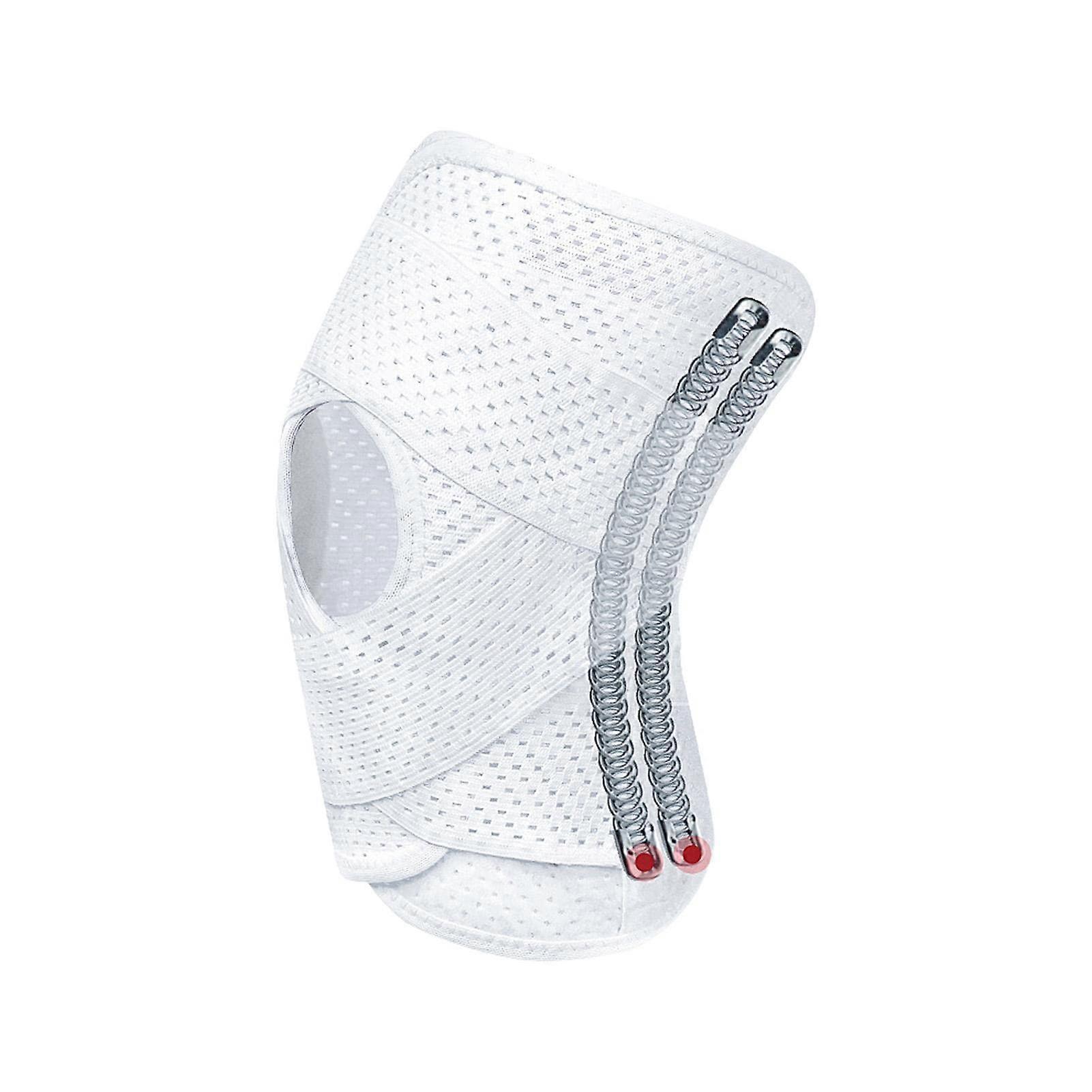 PISOLE Sports Knee Pads Breathable Side-Protection Elastic Compression Knee Brace White M Running Cycling Mountaineering