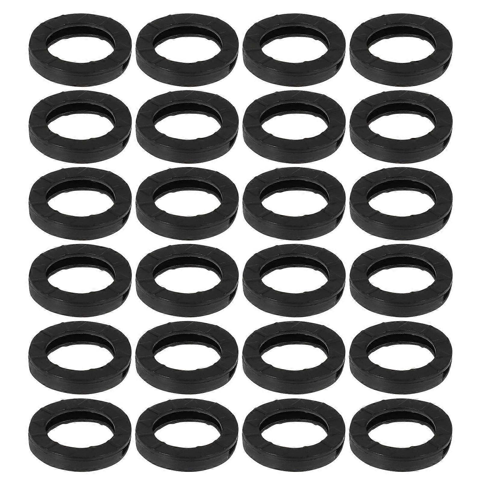 Protective Key Caps Silicone Key Cap Covers Round Shape For Multiple Keys Black Color 24Pcs