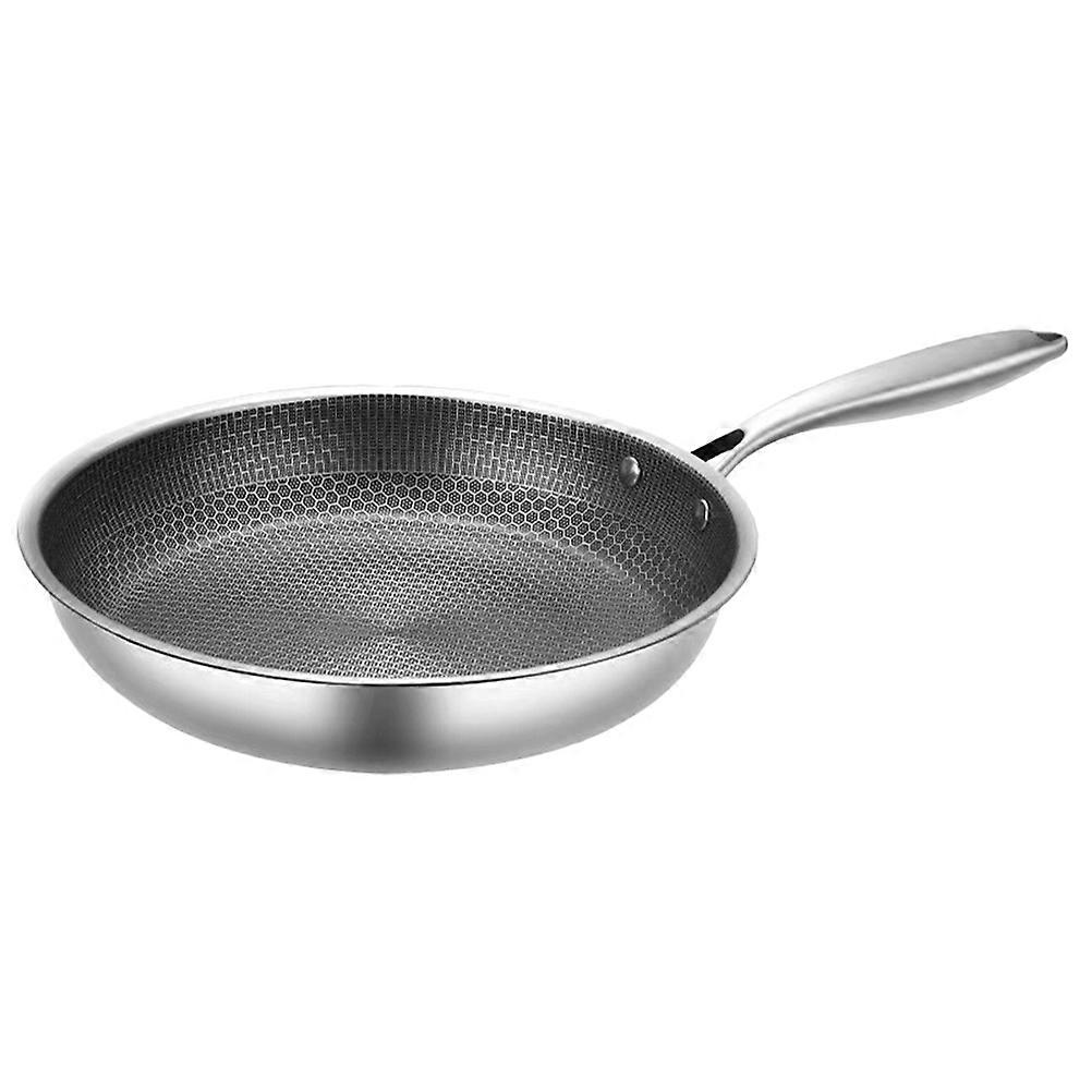 Wok Pan For Gas Stove Heat Retention Honeycomb Nonstick Small Stainless Steel Kitchen Pans 26cm