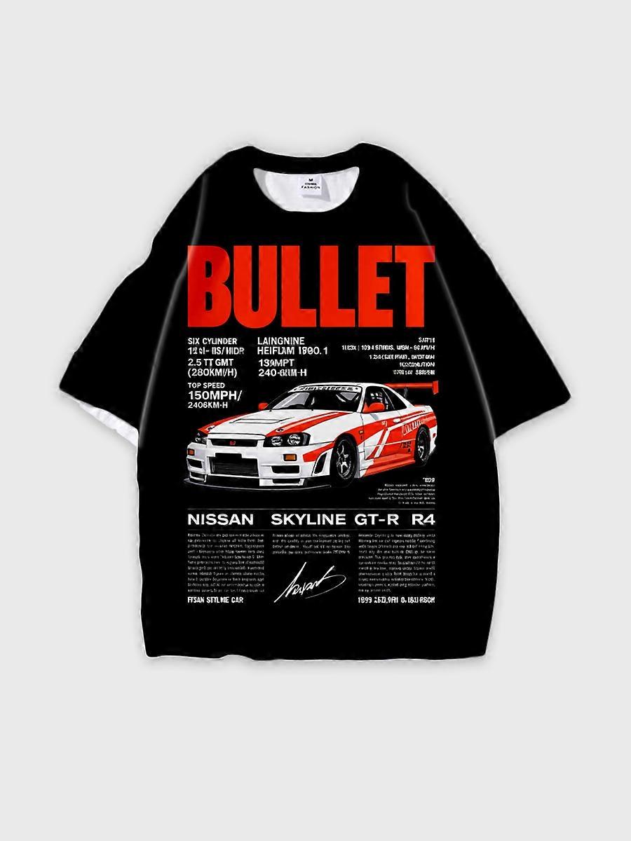 T-shirt round neck Pattern loose short sleeve JW3054