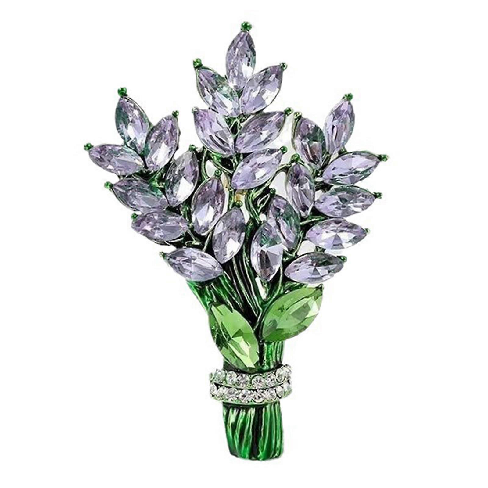 Elegant floral brooch, accessory, stylish pin, eyecatching, lavendershaped, brooch for daily wear, dates, parties