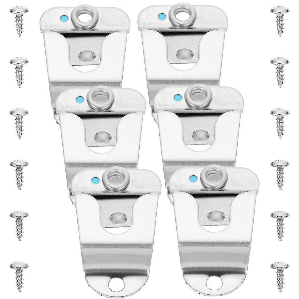 Paslanmaz Çelik Mikrofon Askı Klipsleri Mikrofon Kanca Şekli Araba Mikrofon Sabitleme Klipsi 6 Adet