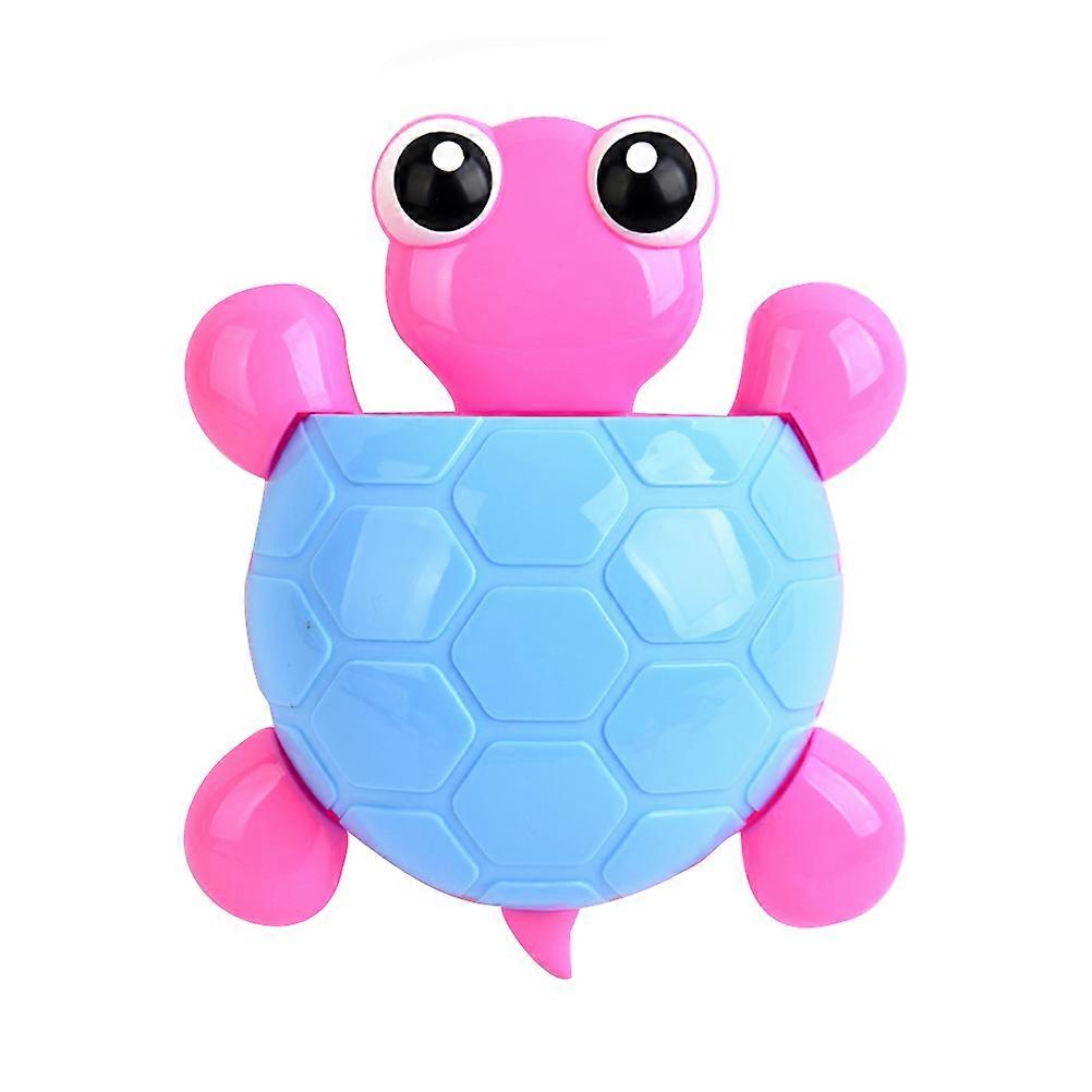 Cute Wall Toothbrush Holder Cartoon Turtle Design Blue 12.5*16.5cm Storage Holder Toothpaste Container 2Pcs