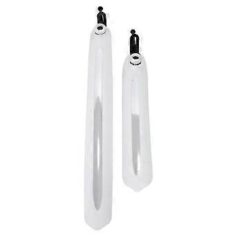 1 Pair Front Rear Mountain Road Bicycle Bike Fender Mudguard Mud Guard Set (White)