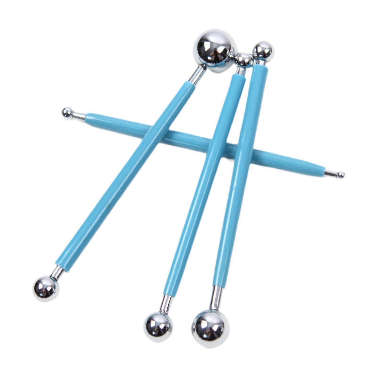4x Ball Stylus Dotting Tools Two Ended Ceramics Doll Sculpting Modeling Tool