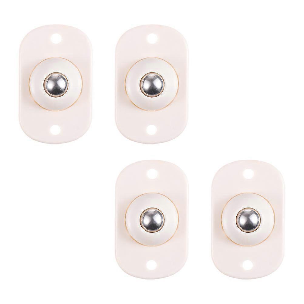 Convenient Self-Adhesive Casters for Storage Boxes and Trash Cans with ABS Material White