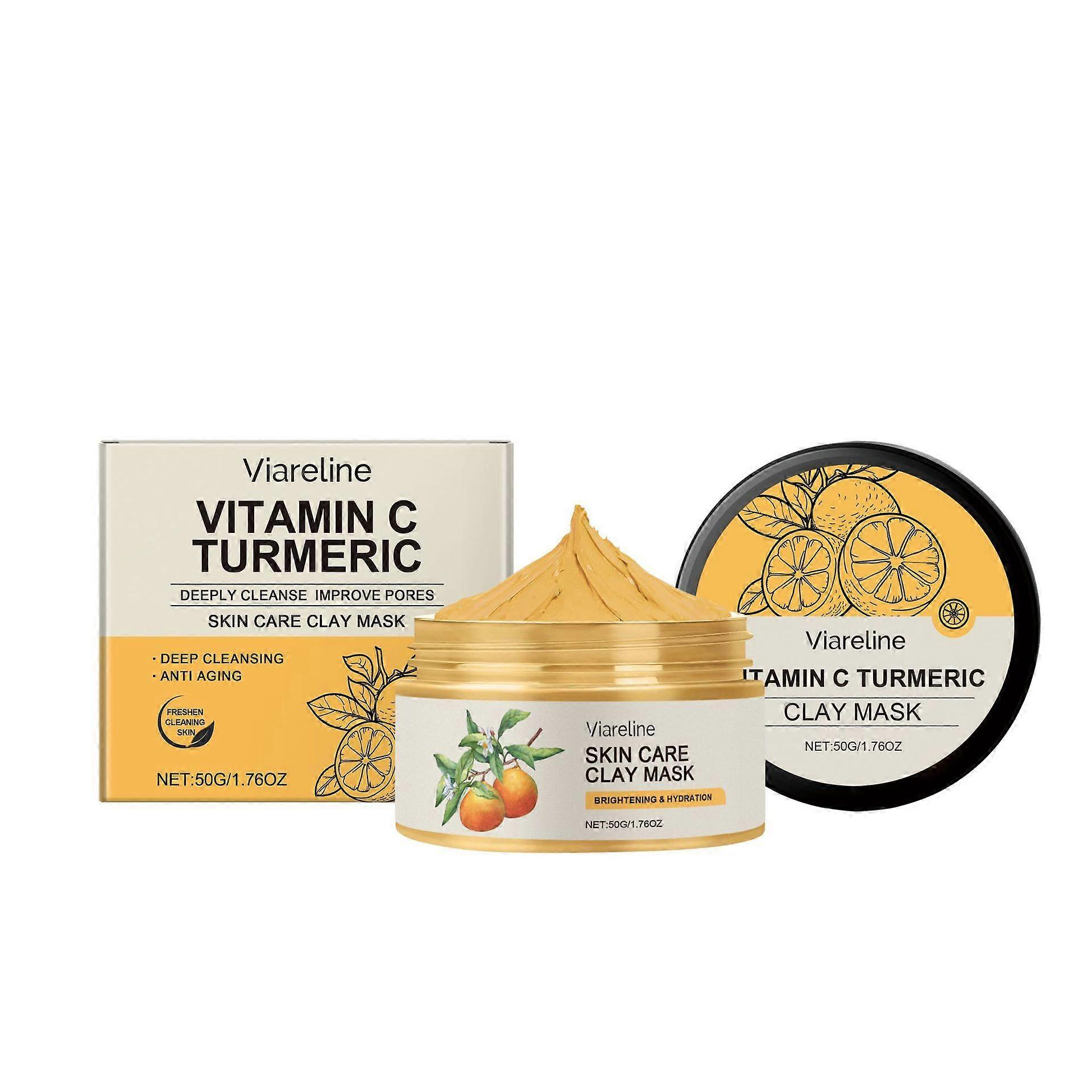 Vitamin C Face Clean Clay Mask for Dark Spots, Dull Skin, Skincare Facial Mask for Controlling Oil and Refining Pores