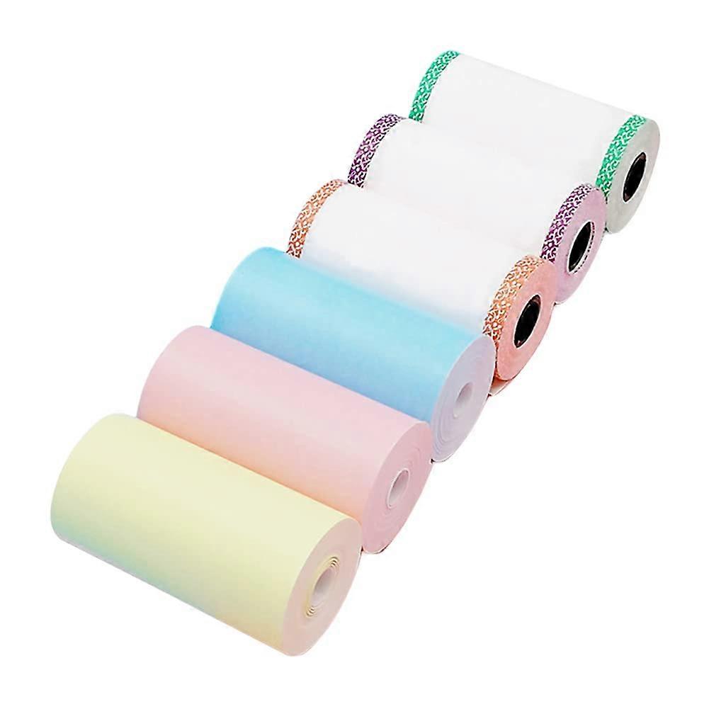 6 Pieces Thermal Paper Rolls 57 x 30 mm, Portable Pocket Printer Paper, SelfAdhesive HeatSensitive Paper Replacement for Mini Photo Printers.