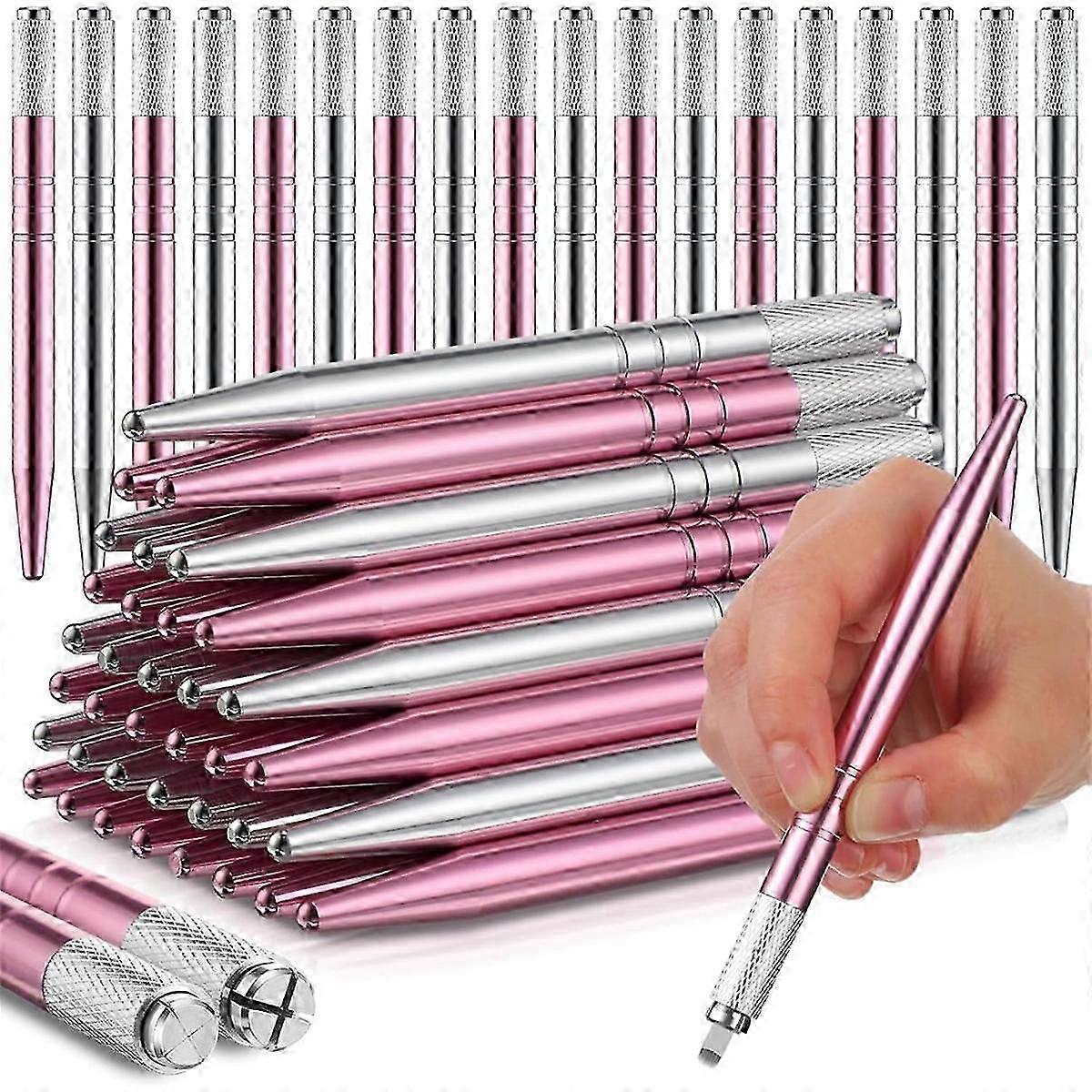 50 Count Microblading Stylos Manuel Sourcils Crayons Microblading Fournitures Aluminium Microblading Outils À Main pour Cosmétiques A