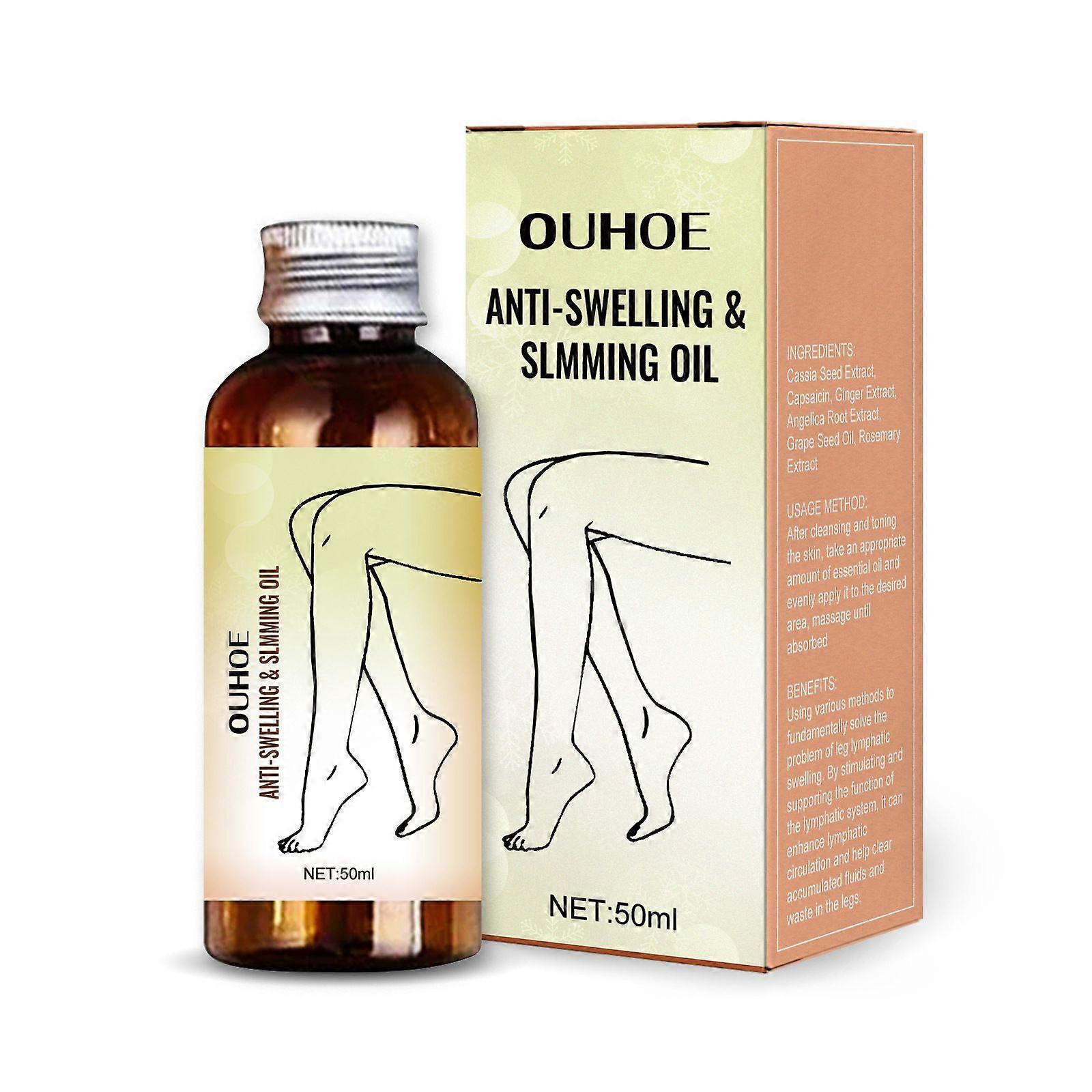 Massage Oil for Legs, Reduce Leg Swelling Naturally,Lymphatic Drainage Massage Oil, Natural, Non-Greasy, Fast-Absorbing, Suitable for All Skin Types