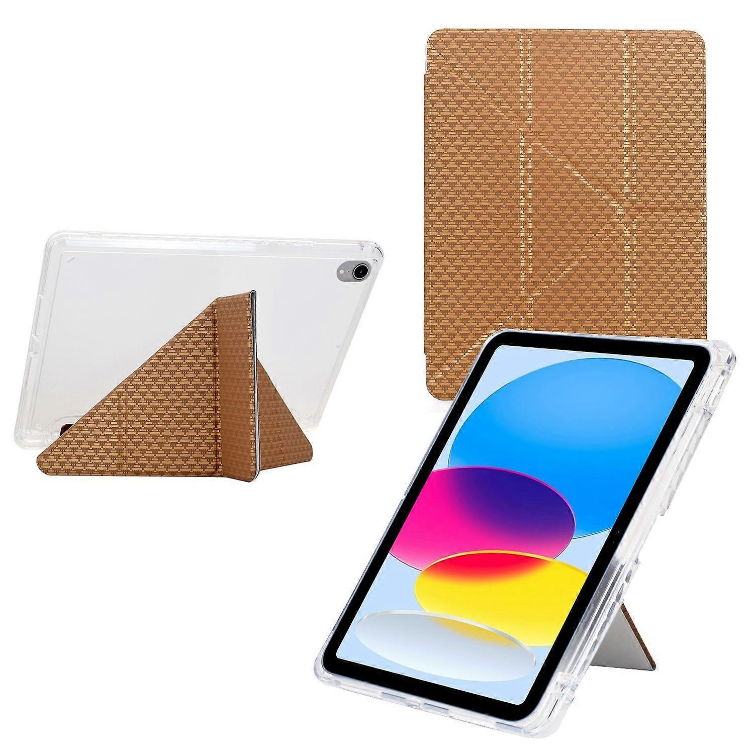 Y-Fold Pyramid Texture Smart Leather Tablet Case