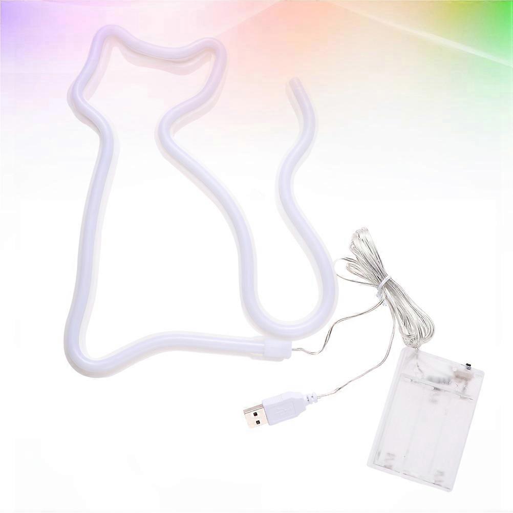 Neon Sign Light Cat Shape Bedroom Lamp Led Wall Light Creative Night Light For Home Owners 1Set