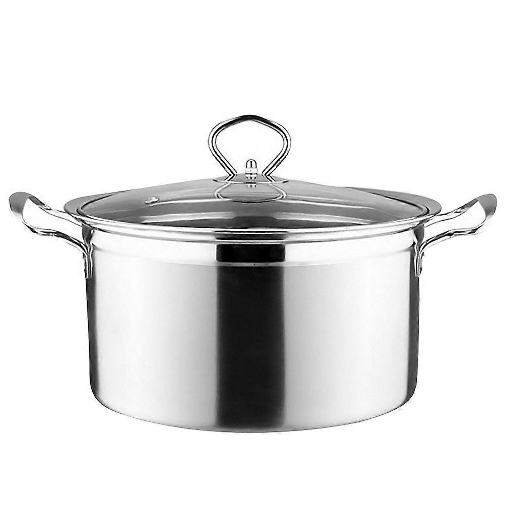 Stainless Steel Milk Pot with Tempered Lid Stick Design, Multi Function Soup Pot Suitable for Induction and Gas Cookers for Energy Efficient Cooking