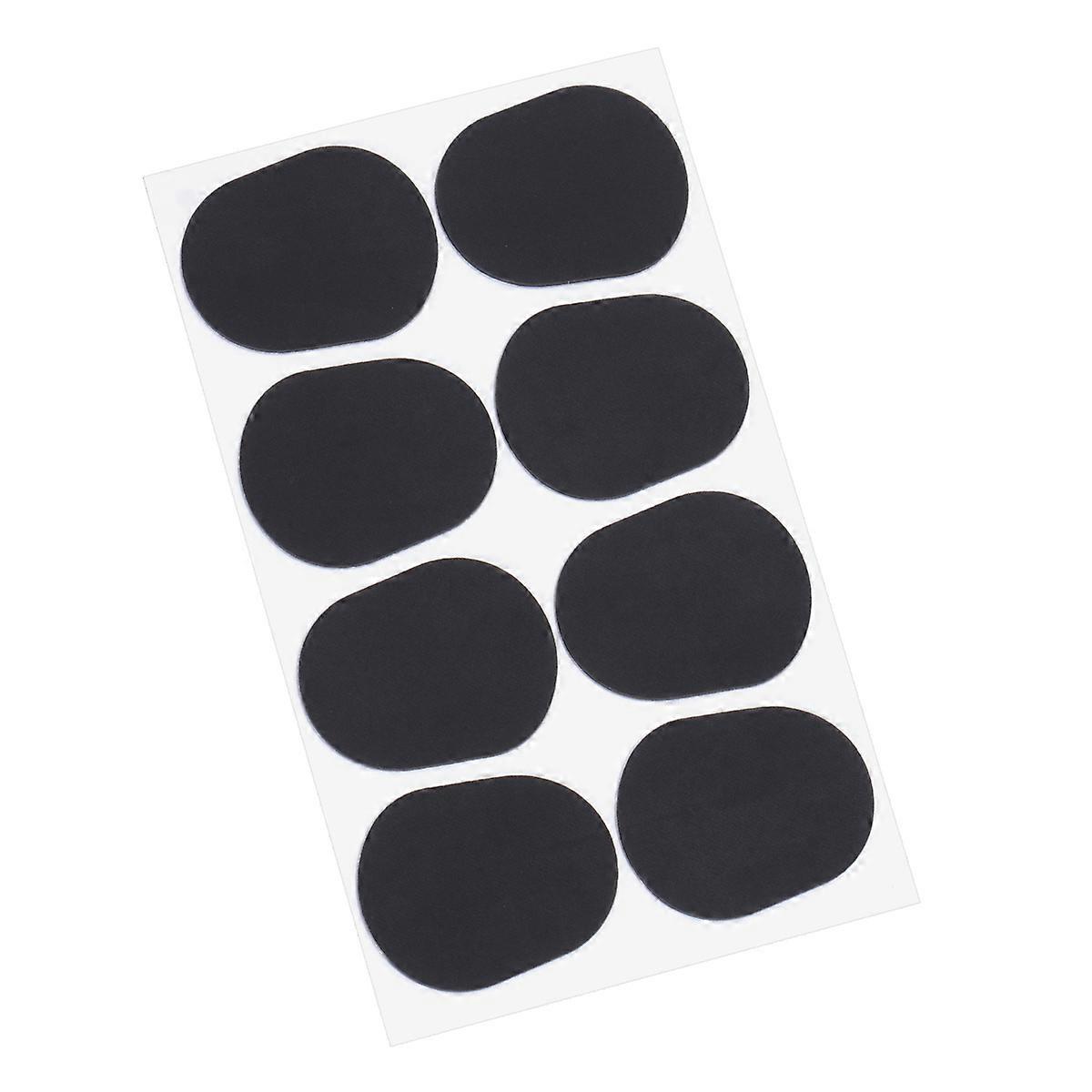 16pcs Black Alto Tenor Saxophone Clarinet Patches Durable Cushions Replacement for Worn Pads Compatible with Modern Oboes
