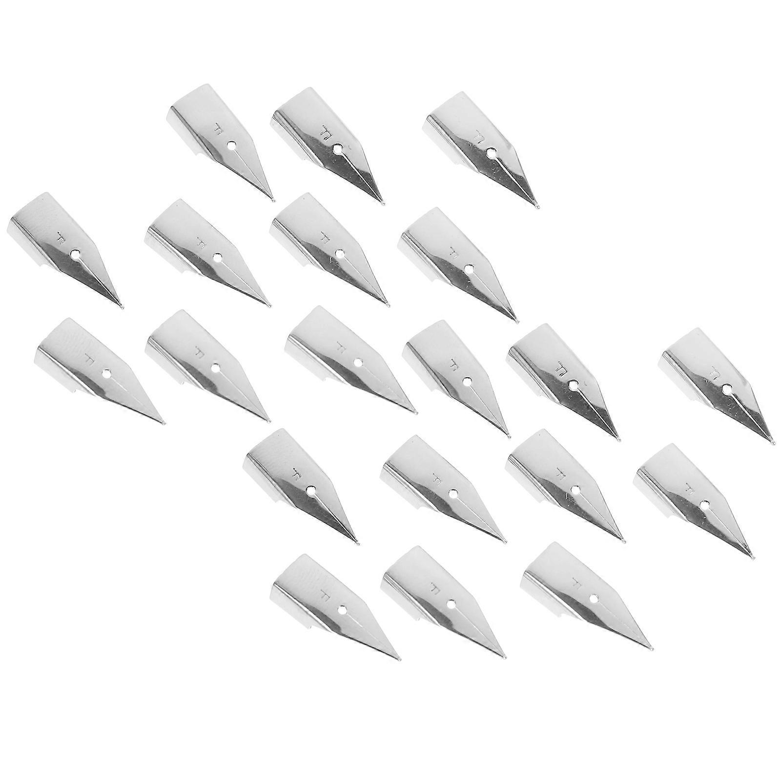 Pen Nibs Replacement for Fountain Pens Simple and Practical Design 1.60X0.60X0.30CM 20Pcs Silver