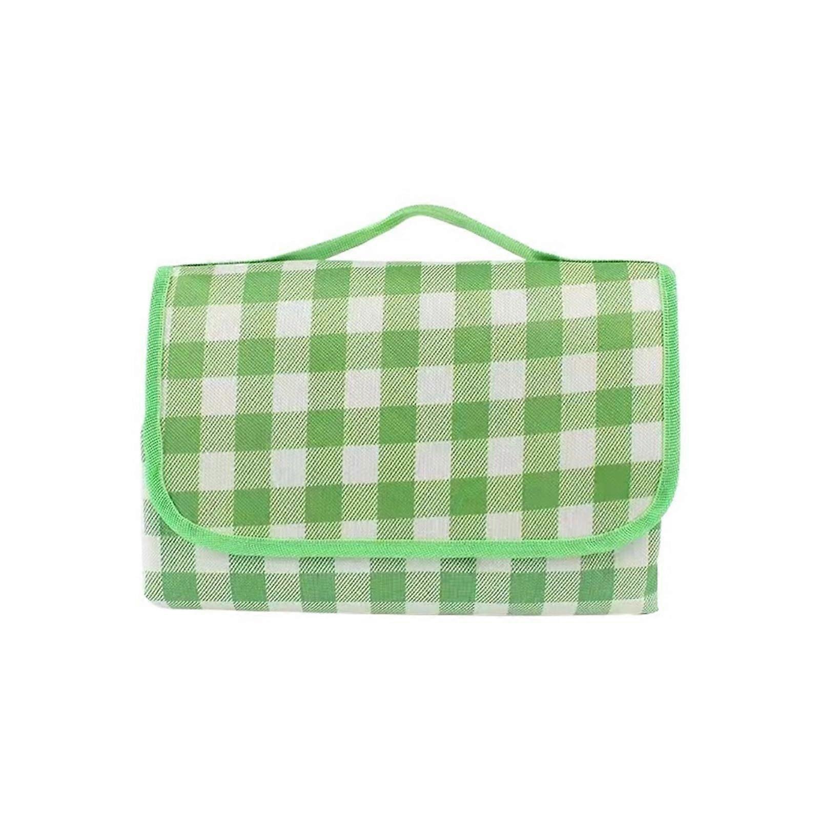 Picnic Blanket Foldable Oxford Cloth Rainproof Portable Thickened Lightweight Pad For Camping And Hiking Green 100x150cm