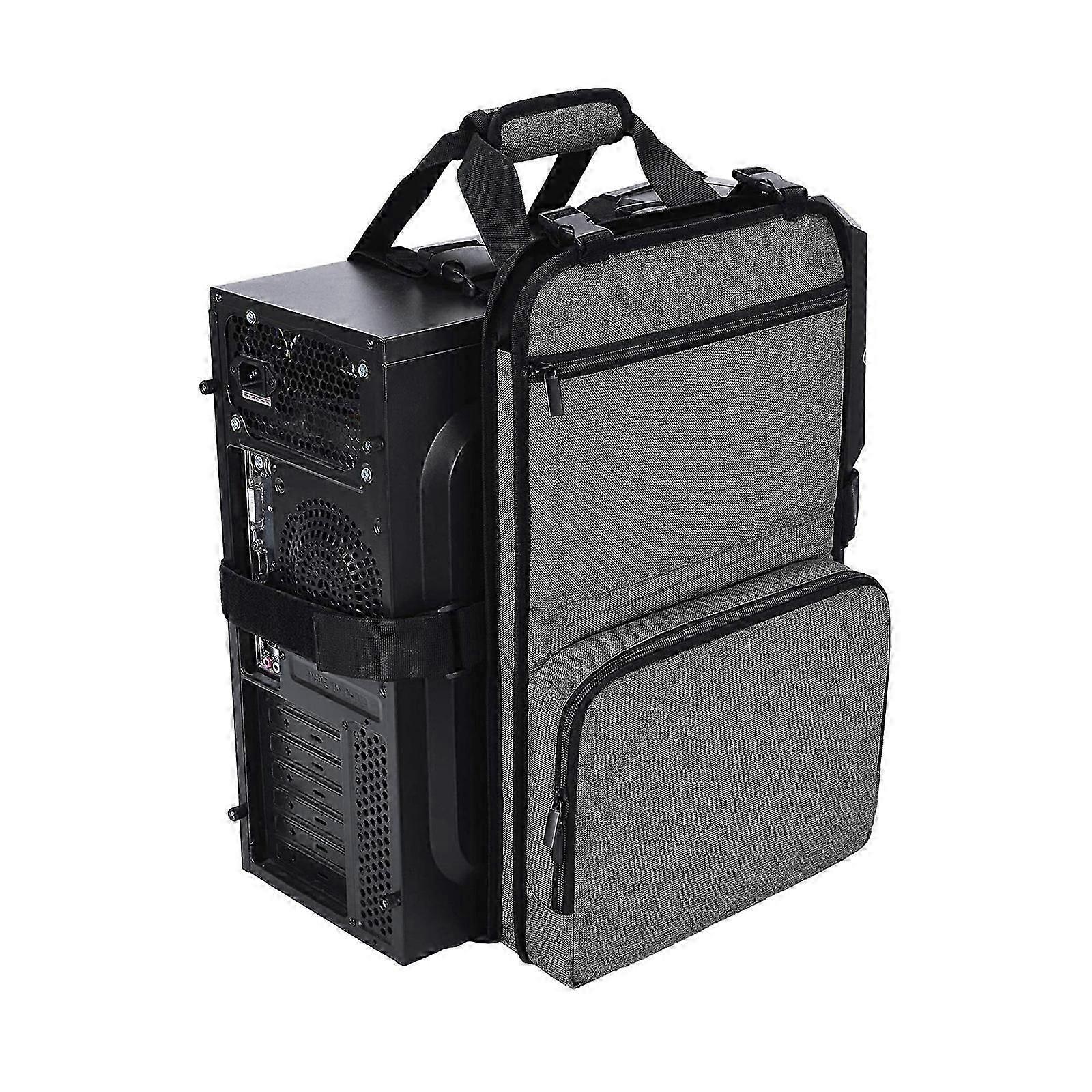 PC Desktop Carrying Case with Multiple Storage Pocket Bag for Keypad Cable Mouse Headphone PC Computer Tower Bag-Good