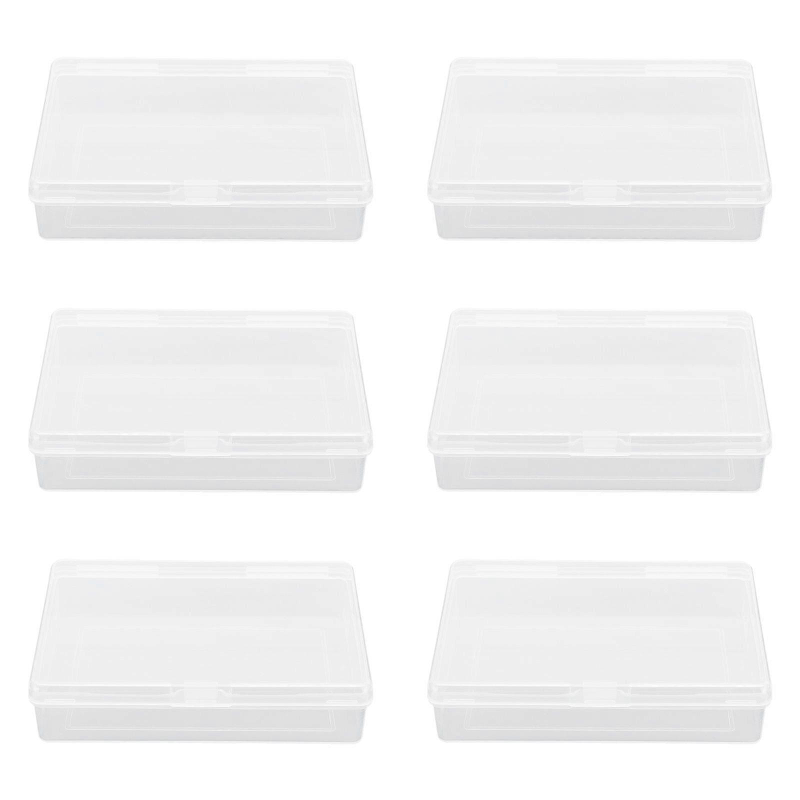 6pcs Small Cards Storage Box Delicate Container for Cards Storage Transparent