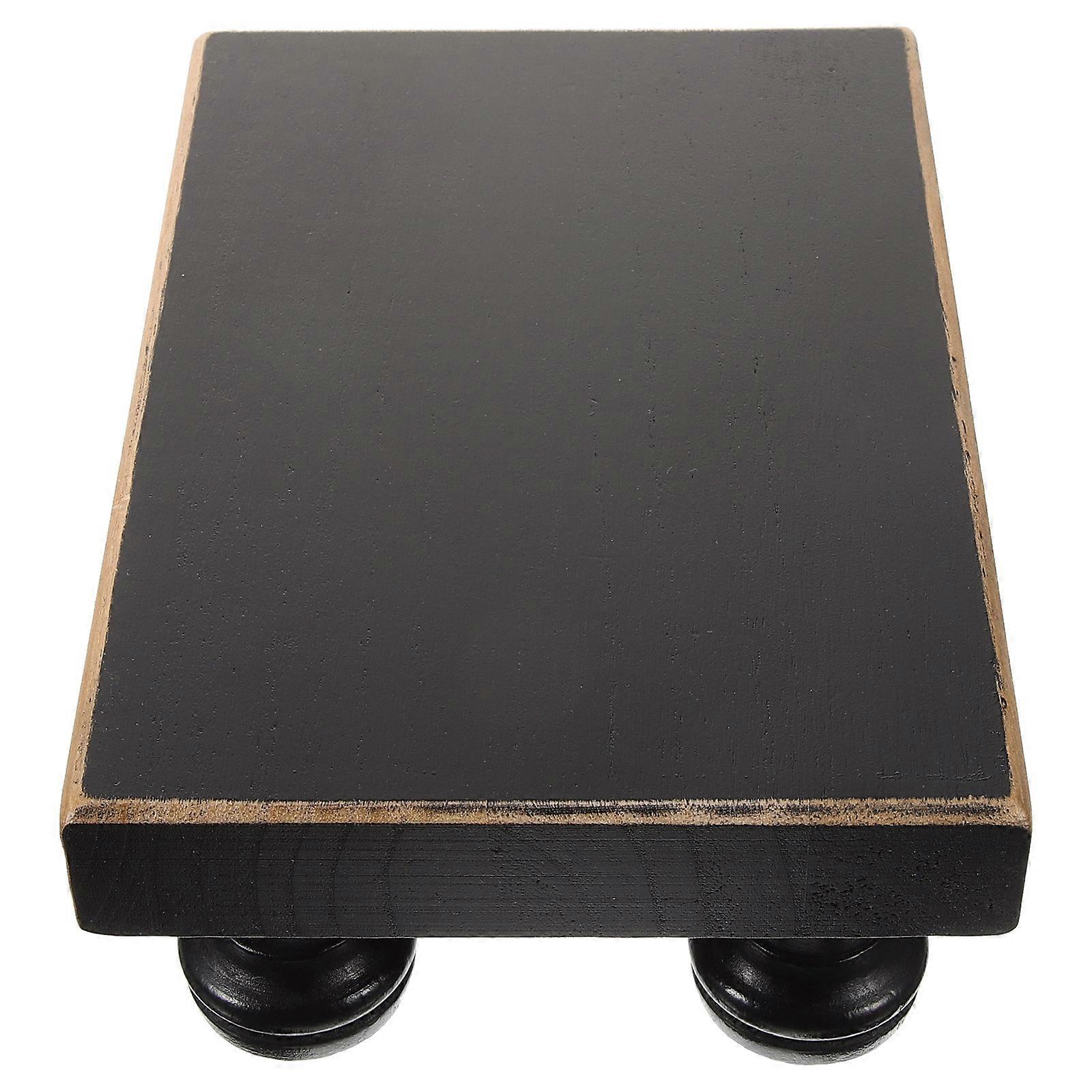 Hemoton Soap Bottle Stand 1 Set Wooden Display Pedestal Base Desktop Wood Tray With Feet Detachable Display Riser