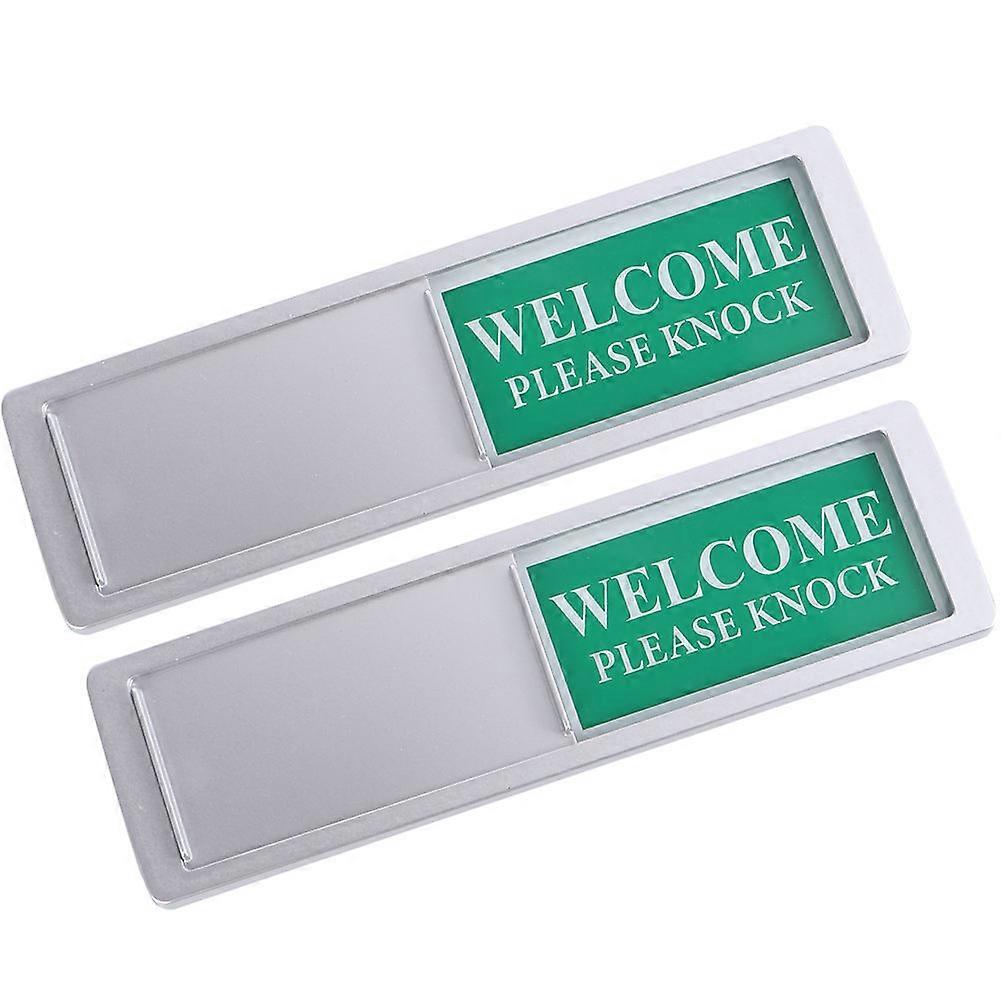 Bathroom Open Sign For Office Use Featuring Scratch-Proof Material With Magnetic Attachment In Silver 2Pcs
