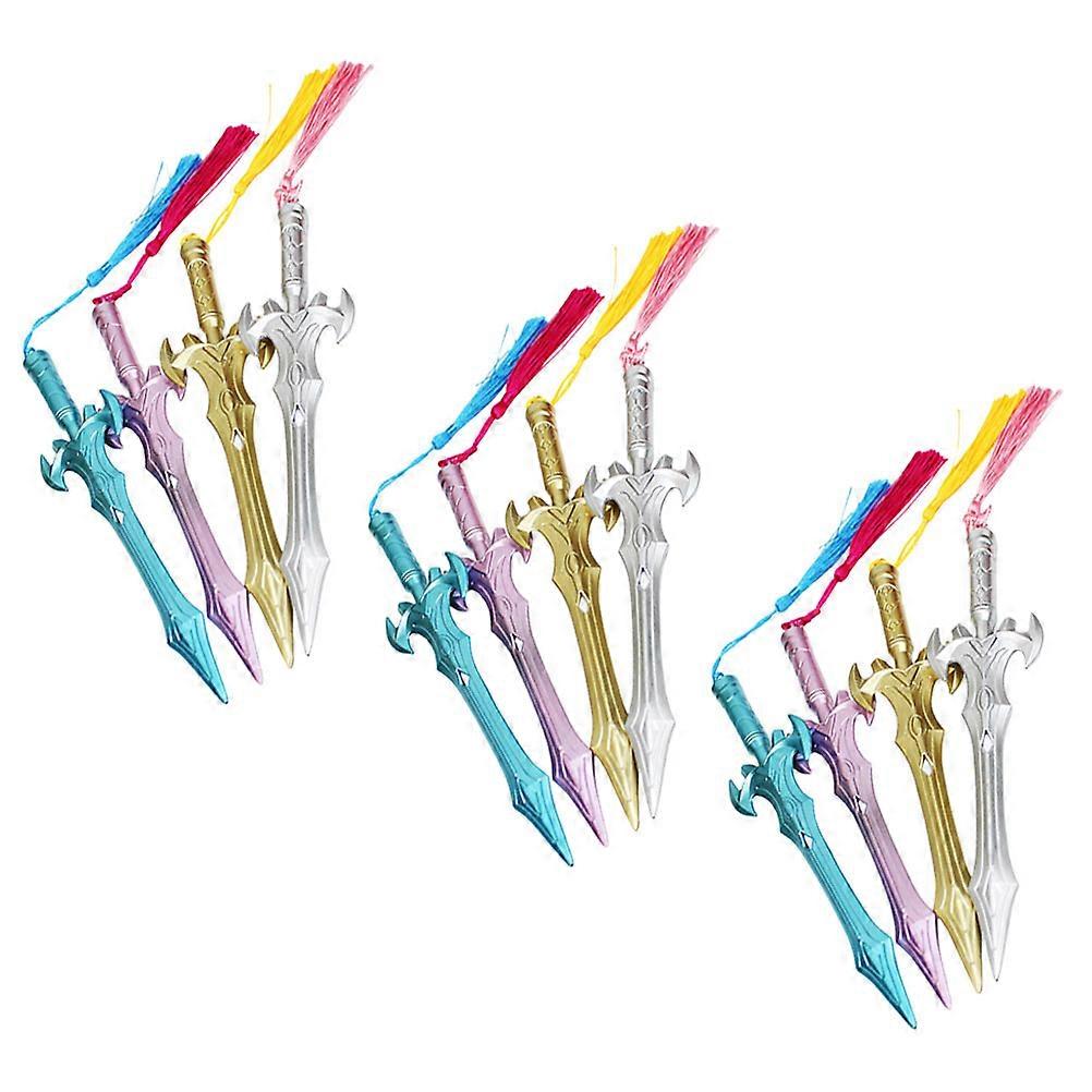 Work Pens Assorted Color 15x3cm Plastic Material Homework Daily Writing 12Pcs