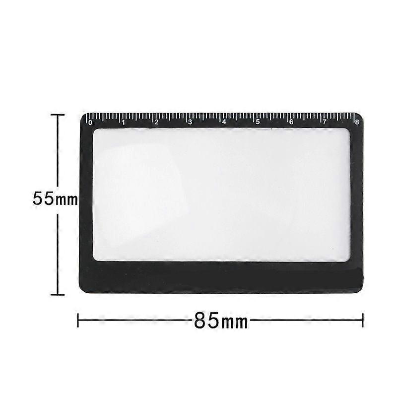 Transparent Card Magnifier With Ruler Portable Credit Card Size Magnifying Cards For Reading Maps Book