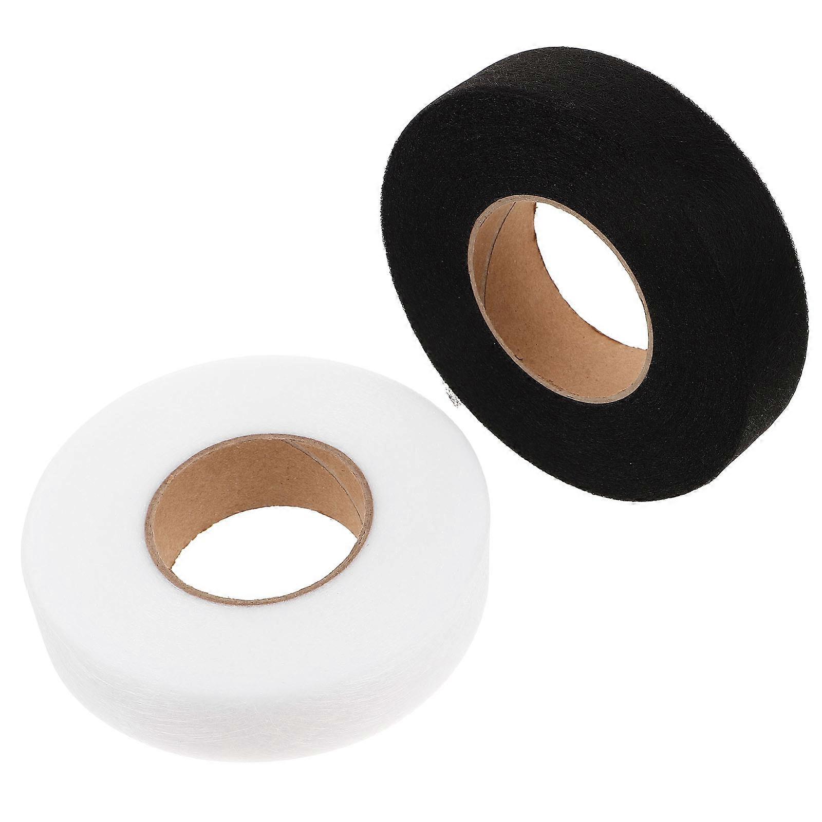 2 Rolls Double Sided Fusible Interfacing Tape for Clothes Woven & Non Woven Fabric Lining, Iron On Adhesive for Sewing & Crafting
