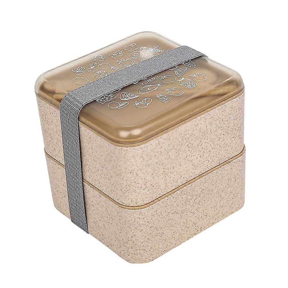 Japanese Storage Lunch Bento Multi-Layer Lunch Box Portion Control Traveling Office Use 13.5*13.5*14cm 1Pack