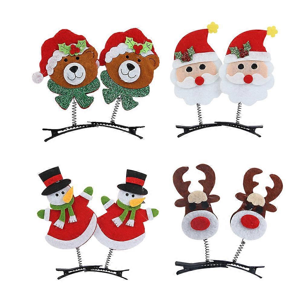 a refined product description for your **8pcs Christmas Hair Barrettes**:
🎄✨ **8PCS Festive Christmas Hair Barrettes Set** ✨🎄
Add a touch of
